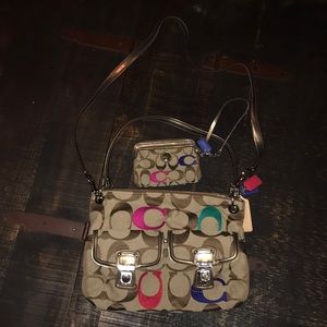 Coach Crossbody with matching wristlet